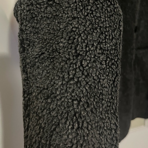 Riverstone Charcoal/Grey Faux Fur Coat M - Picture 4 of 9